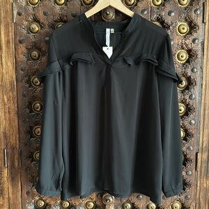 NY Collection black blouse XL